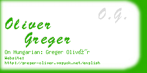 oliver greger business card